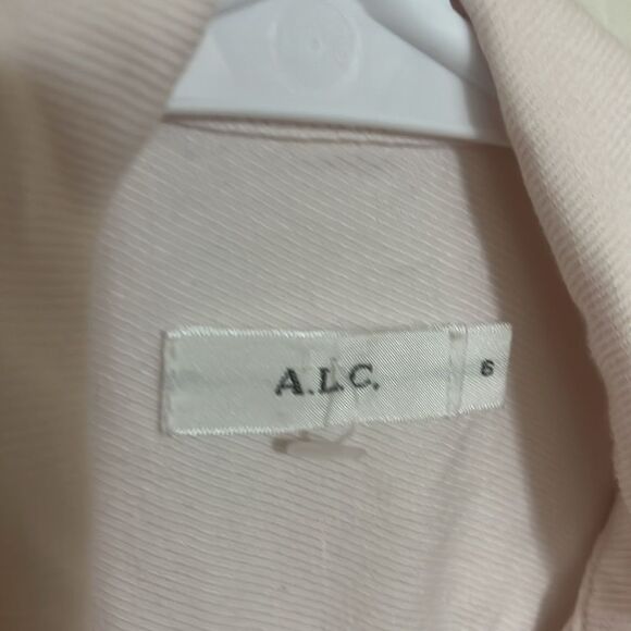 A.L.C. Petra Morganite Pink Contemporary Feminine Pockets Buttons Boho Jumpsuit - Picture 16 of 16